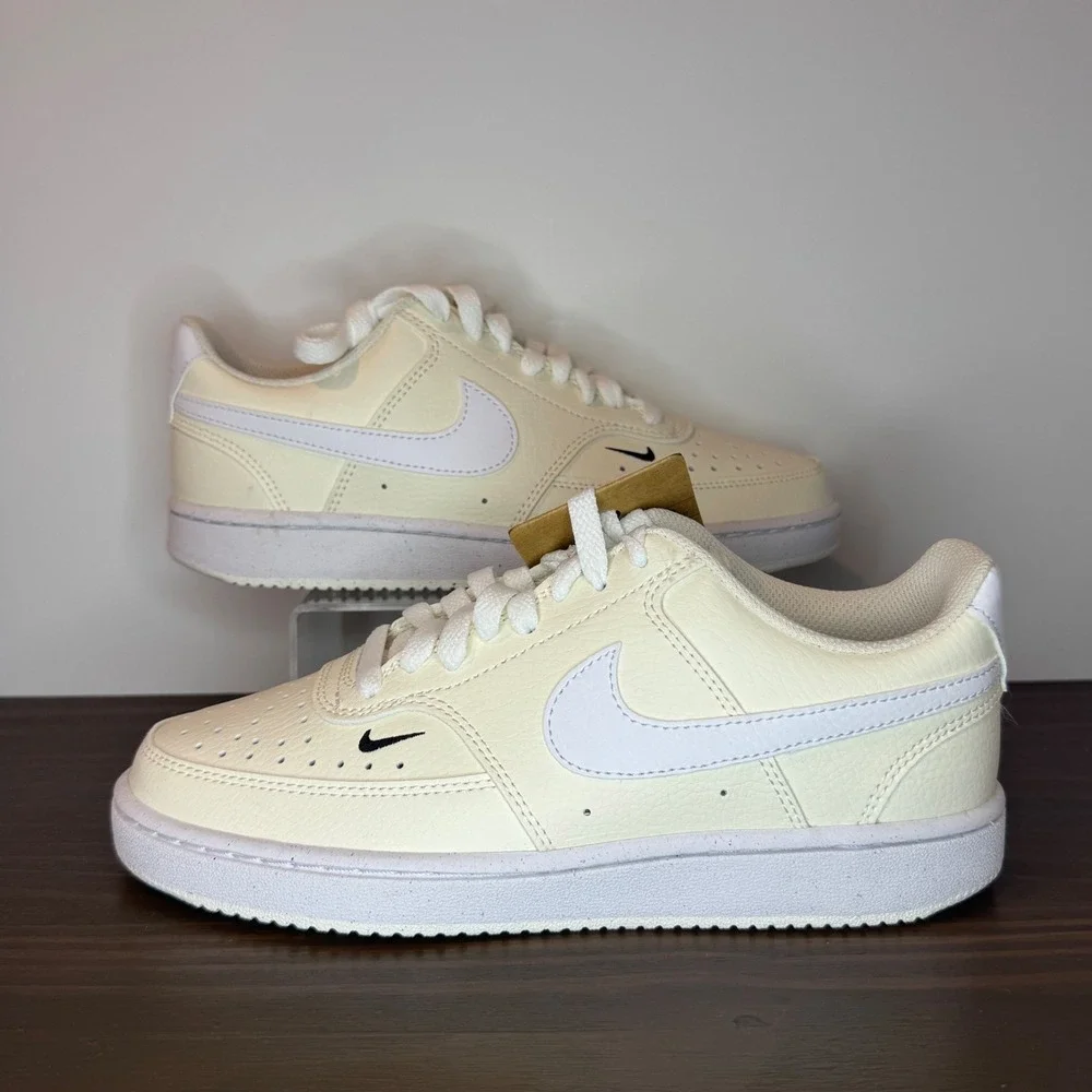Nike Court Vision Low NN Next Nature Pale Ivory White Sneakers Womens 6.5 NEW